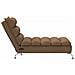 Chaise Longue Massaggi con Cuscini Marrone in Tessuto - Foto miniatura 5