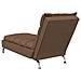 Chaise Longue Massaggi con Cuscini Marrone in Tessuto - Foto miniatura 6