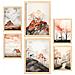 Set Di 6 Stampe Orange City In Kindergarten Dipinti Decorativi Estetici Per Il Tuo Soggiorno, Camera Da Letto, Casa A3 & A4 Telaio In Legno Chiaro - Foto miniatura 1
