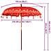 Parasol Balinese Rosso (210-220) x 260 cm - Foto miniatura 8