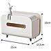 Porta Fazzoletti Multifunzionale Con Supporto Per Telefono E Contenitore - Elegante Dispenser In Abs Beige - Foto miniatura 1