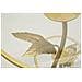 Tavolino A 3 Ripiani Leaf In Ferro Oro E Vetro Ø54x69 Cm - Foto miniatura 6