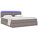 Letto con contenitore e LED con led Talpa 160 x 200 cm Tessuto - Foto miniatura 3