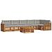 Set di divani da esterno 7 pcs Grigio Naturale e Chiaro - Foto miniatura 1