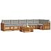 Set di divani da esterno 7 pcs Grigio Naturale e Chiaro - Foto miniatura 3