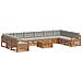 Set divani con cuscino 11 pcs Grigio Naturale e Chiaro - Foto miniatura 1