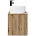 Mobile lavabo da parete Rovere Artigianale 49 x 44,5 x 66 cm - Foto miniatura 2