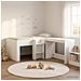 Letto alto per bambini con scrivania Bianco 80 x 160 cm - Foto miniatura 2