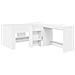 Letto alto per bambini con scrivania Bianco 80 x 160 cm - Foto miniatura 3