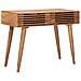 Scrivania Fatta a Mano Marrone Teak Legno di Acacia Massello - Foto miniatura 1