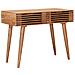 Scrivania Fatta a Mano Marrone Teak Legno di Acacia Massello - Foto miniatura 2