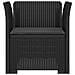 Poltrona a 1 Posto con Cuscino Aspetto Rattan PP Antracite - Foto miniatura 3