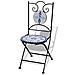 Sedie da Bistrot Pieghevoli 2 pz in Ceramica Blu e Bianco - Foto miniatura 3