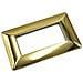 1 Placca Muro 4 Posti Moduli Oro Lucido Compatibile Tipo Bticino Matix - Foto miniatura 1