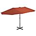 Ombrellone Da Esterni Palo In Alluminio 460x270cm Terracotta - Foto miniatura 1