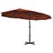 Ombrellone Da Esterni Palo In Alluminio 460x270cm Terracotta - Foto miniatura 4