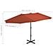 Ombrellone Da Esterni Palo In Alluminio 460x270cm Terracotta - Foto miniatura 8