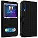 Custodia Samsung Galaxy A50 Sportellino 2x Finestre Cover Silicone - Nero - Foto miniatura 1