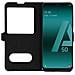 Custodia Samsung Galaxy A50 Sportellino 2x Finestre Cover Silicone - Nero - Foto miniatura 4