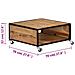 Tavolino da Salotto 70x70x32 cm in Legno Massello d'Acacia - Foto miniatura 6