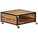 Tavolino da Salotto 70x70x32 cm in Legno Massello d'Acacia - Foto miniatura 1