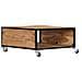 Tavolino da Salotto 70x70x32 cm in Legno Massello d'Acacia - Foto miniatura 10