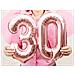 Partydeco - Palloncino Alluminio Numero Color Oro Rosa - Foto miniatura 3