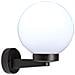 Applique Con Sfera Per Esterno In Pmma, 200mm, Attacco E27, Bianco - Foto miniatura 1