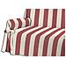 Copridivano Fodera Telo Protezione Divano Con Laccetti Fiocco Riga Larga Bordeaux 2 Posti Bordeaux - Foto miniatura 2