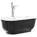 Vasca Da Bagno Freestanding Nera Ovale 170 Cm Tesoro - Foto miniatura 4