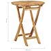 Tavolo Da Giardino Pieghevole Ø 60 Cm Legno Massello Di Teak - Foto miniatura 7