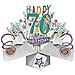 Second Nature Popup 70th Birthday Card - Foto miniatura 1