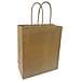 20 Sacchetti Marroni A Coste Paper Carrier Con Maniglie Twist Forti - Piccolo - 180x220x80mm 7 X3 X8.6 - Foto miniatura 1