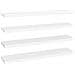 Scaffali A Parete 4 Pz Bianchi 120x23,5x3,8 Cm In Mdf - Foto miniatura 2