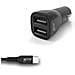 Caricabatterie 12-24v 2xusb 3.4a Cavo Usb-c 2.0 Nero 1m - Foto miniatura 1