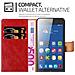 Custodia Compatibile Con Zte Blade L7 In Rosso Vinaccia - Coperchio Protettiva Con Chiusura Magnetica, Funzione Stand E Tasca Per Le Carte - Foto miniatura 3