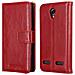 Custodia Compatibile Con Zte Blade L7 In Rosso Vinaccia - Coperchio Protettiva Con Chiusura Magnetica, Funzione Stand E Tasca Per Le Carte - Foto miniatura 6