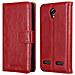 Custodia Compatibile Con Zte Blade L7 In Rosso Vinaccia - Coperchio Protettiva Con Chiusura Magnetica, Funzione Stand E Tasca Per Le Carte - Foto miniatura 7
