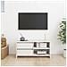 Mobile Porta Tv Bianco 80x31x39 Cm In Legno Massello Di Pino - Foto miniatura 8