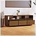 Mobile Tv Marrone Miele 140x37x35 Cm In Legno Massello Di Pino - Foto miniatura 2