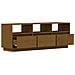 Mobile Tv Marrone Miele 140x37x35 Cm In Legno Massello Di Pino - Foto miniatura 6
