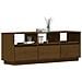 Mobile Tv Marrone Miele 140x37x35 Cm In Legno Massello Di Pino - Foto miniatura 7