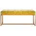 Panca Giallo Senape 110x36x45 cm in Velluto - Foto miniatura 3
