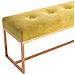 Panca Giallo Senape 110x36x45 cm in Velluto - Foto miniatura 8