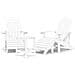 Sedie Giardino Con Poggiapiedi E Tavolo Adirondack Hdpe Bianco - Foto miniatura 1