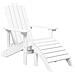 Sedie Giardino Con Poggiapiedi E Tavolo Adirondack Hdpe Bianco - Foto miniatura 2
