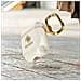 Cover Per Airpods Silicone Gel Glitterata Logo In Rilievo Oro Traslucido - Foto miniatura 4