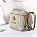 Cover Per Airpods Silicone Gel Glitterata Logo In Rilievo Oro Traslucido - Foto miniatura 5