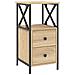 Comodino Rovere Sonoma 34x35,5x70 Cm In Legno Multistrato - Foto miniatura 1