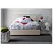 Letto Matrimoniale Bernadette, Letto Contenitore Con Rivestimento In Tessuto, 100% Made In Italy, Apertura Frontale, Con Materasso Cm 140x200 Incluso, Beige - Foto miniatura 1
